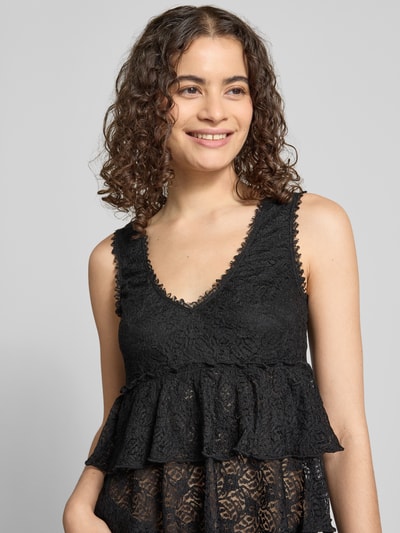 REVIEW Top aus Spitze mit V-Ausschnitt Black 3