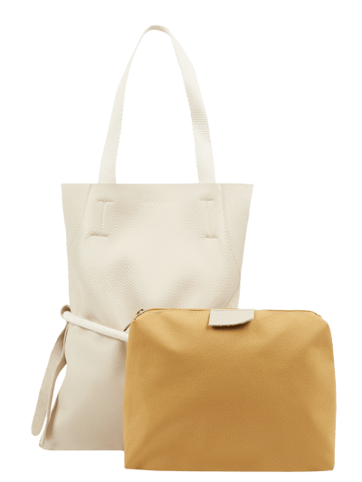 Lara Lauren Tote bag van leer Ecru - 2