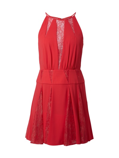 BCBG Max Azria Cocktailkleid mit Einsätzen aus Spitze Rot 2