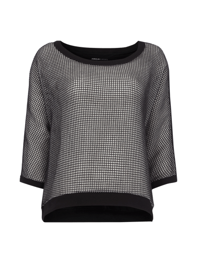 Marc Cain Sweatshirt mit Mesh-Vorderseite Black 1