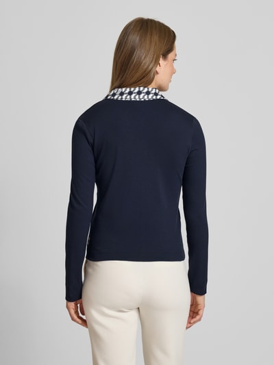 Marc Cain Shirt met lange mouwen met tweewegritssluiting Marineblauw - 5