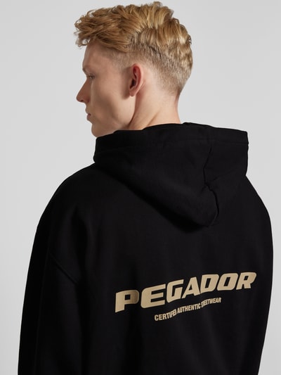 Pegador Oversized Hoodie mit Label-Print Black 3