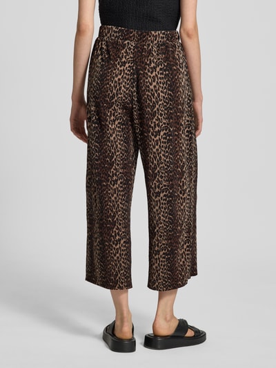 Pieces Regular fit culotte in kreuklook, model 'FLORA' Zand - 5