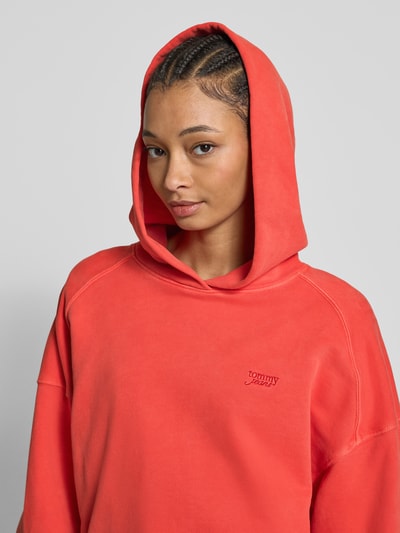 Tommy Jeans Oversized Hoodie aus reiner Baumwolle Hellrot 3