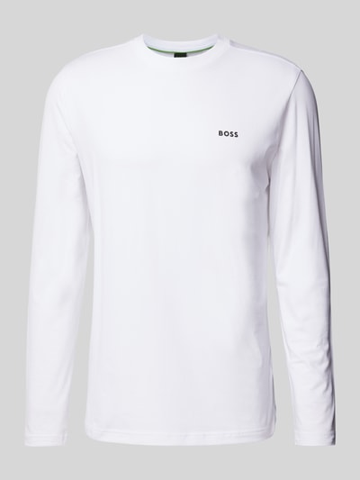 BOSS Green Longsleeve mit Label-Print Weiss 2