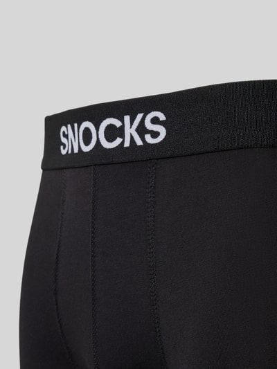 Snocks Boxershorts mit elastischem Logo-Bund Black 2