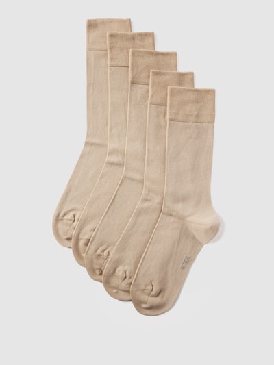 MCNEAL Sokken met elastische ribboordjes in een set van 5 paar Zand - 1