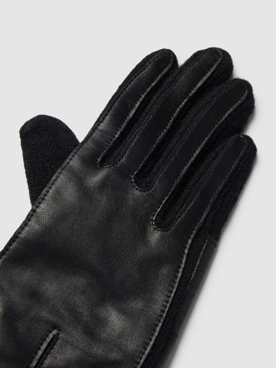 Esprit Rękawiczki ze skóry jagnięcej z szerokim brzegiem Czarny 3