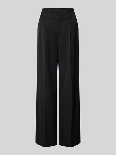 Liu Jo White Wide leg stoffen broek met bandplooien Zwart - 2