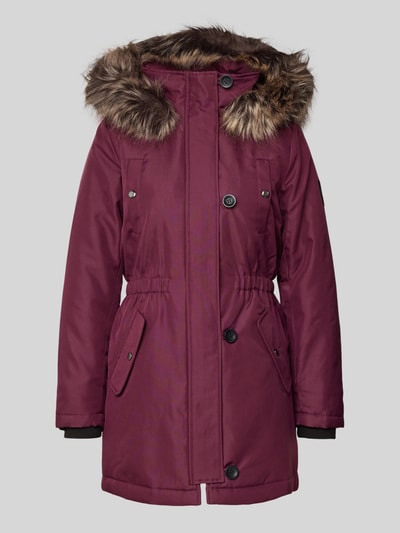 ONLY Shaped Fit Parka mit Label Patch Modell 'IRIS' Bordeaux 2