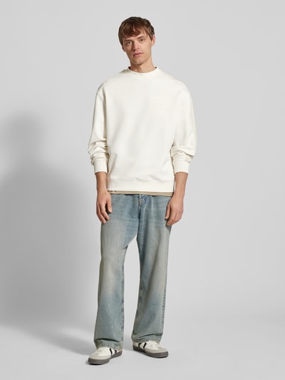 Calvin Klein Jeans Oversized Sweatshirt aus Baumwoll-Mix Offwhite 1