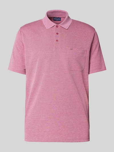 Christian Berg Men Regular Fit Poloshirt mit Brusttasche Rose 2