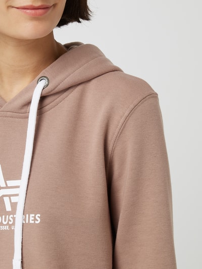 Alpha Industries Bluza z kapturem z nadrukiem z logo  Brudnoróżowy 3