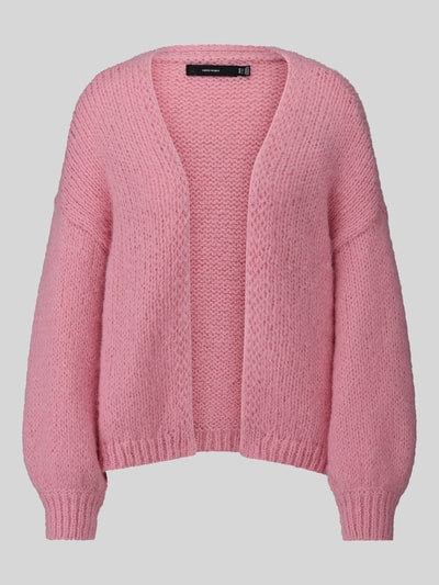 VERO MODA Loose Fit Strickjacke mit Ballonärmeln Modell 'MAYBE' Pink 2