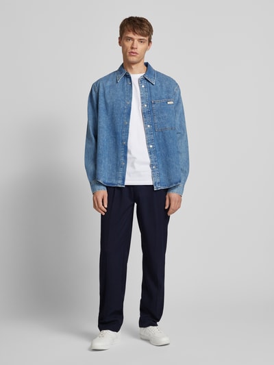 Jack & Jones Baggy Fit Anzughose mit Bundfalten Modell 'Julian' Marine 1