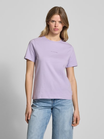 Marc O'Polo Denim T-shirt met labelprint Lila - 4