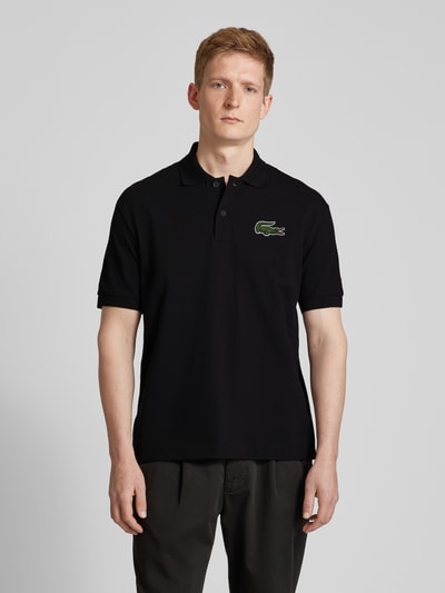 Lacoste Koszulka polo o luźnym kroju z naszywką z logo Czarny 4