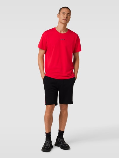 HUGO Oversized T-Shirt mit Label-Print Modell 'Linked' Rot 1