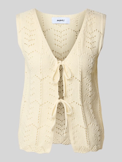 moves Gilet met vetersluiting, model 'Daphne' Offwhite - 2