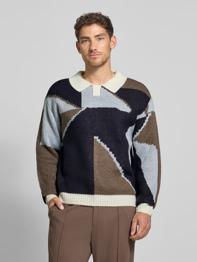 Casual Friday Gebreide pullover met ronde hals, model 'BIRK' Beige - 4