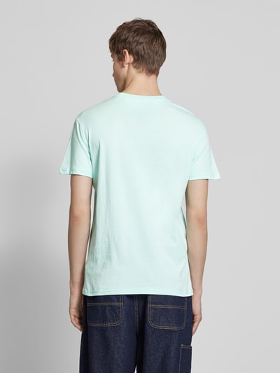 Tommy Jeans Regular fit T-shirt van puur katoen met labelstitching Turquoise - 5