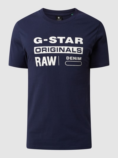 G-Star Raw T-Shirt mit Logo Dunkelblau 2