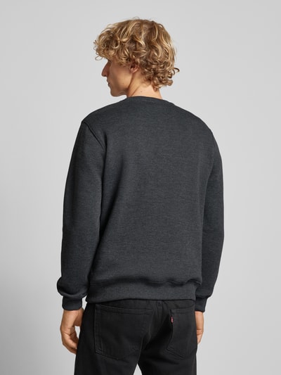 Pepe Jeans Sweatshirt mit Label-Stitching Modell 'Nouvel' Dunkelgrau 5