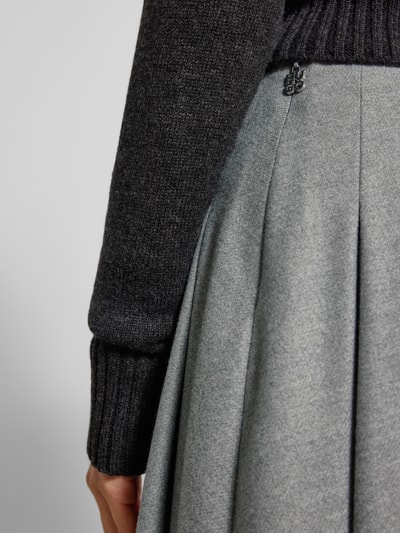 HUGO Regular Fit Mini-Rock aus Flanell  MODELL 'RADINA' Hellgrau Melange 3