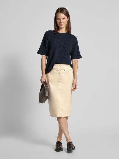 BOSS Knielange rok met elastische band, model 'Vansa' Beige - 1