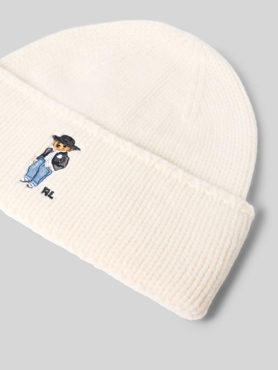 Polo Ralph Lauren Mütze mit gesticktem Bärenmotiv Offwhite 2