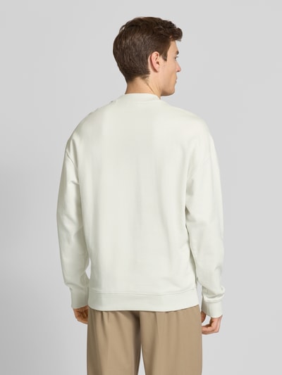 HUGO Oversized sweatshirt met labelprint, model 'Dapocrew' Offwhite - 5