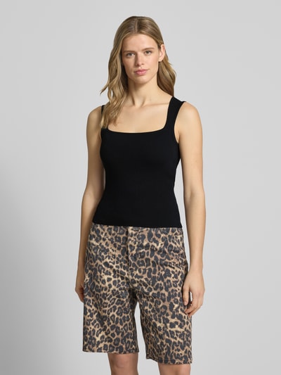 JJXX Top aus Viskose-Mix mit Karree-Ausschnitt Modell 'POSIE' Black 4