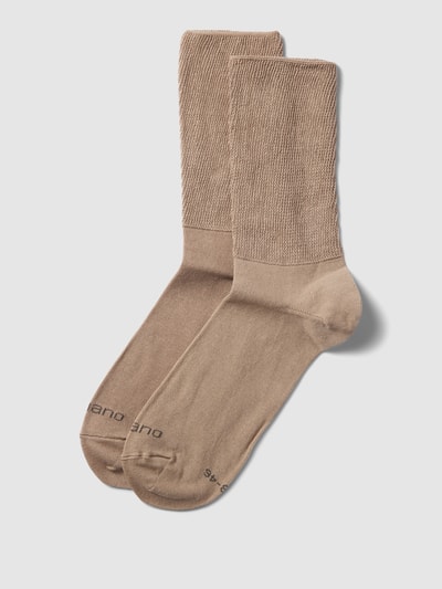 camano Socken mit Label-Print im 2er-Pack Sand 1