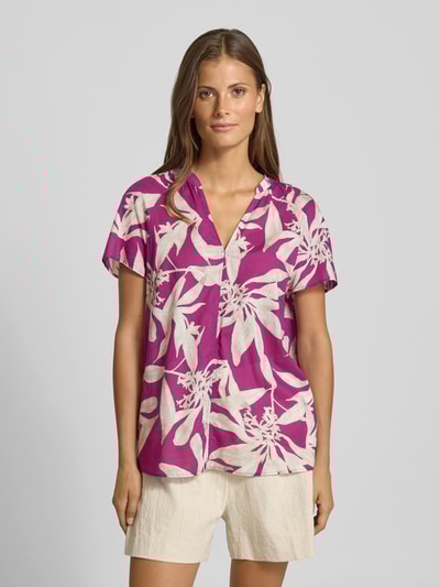 Marc O'Polo Regular Fit Blusenshirt aus reiner Baumwolle Fuchsia 4