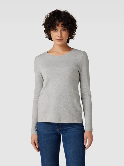 Montego Longsleeve im unifarbenen Design Silber Melange 4