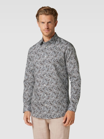 SELECTED HOMME Slim fit vrijetijdsoverhemd met all-over motief, model 'ETHAN' Wit - 4