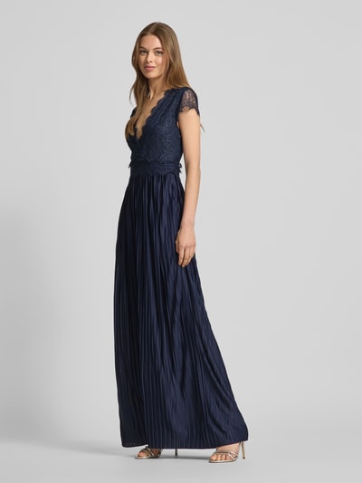 GUIDO MARIA KRETSCHMER WOMAN Avondjurk met etskanteffect, model 'Emelie' Marineblauw - 1