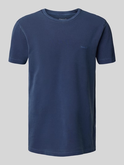 Gant T-Shirt mit Label-Stitching Royal 2