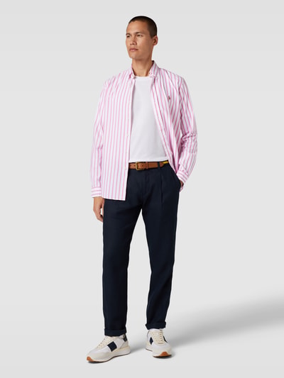 Polo Ralph Lauren Slim Fit Freizeithemd mit Streifenmuster Pink 1