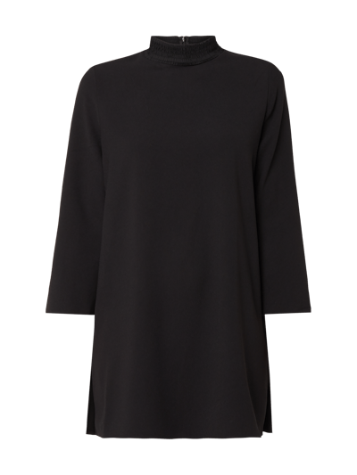 Someday Kleid mit gesmoktem Stehkragen aus Chiffon  Black 2