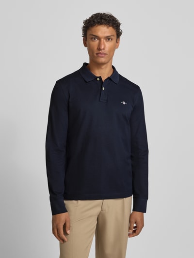 GANT Koszulka polo o kroju regular fit z wyhaftowanym logo Granatowy 4