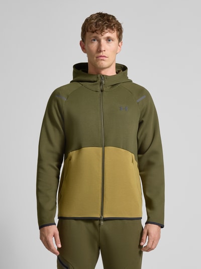Under Armour Bluza rozpinana z zamkiem błyskawicznym dwustronnym model ‘Unstoppable’ Oliwkowy 4