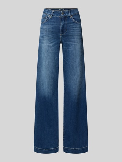 Produktfoto, Flared Fit Jeans aus Baumwoll-Mix von Liu Jo White in Blau mit 5-Pocket-Design und Knopfverschluss, Damen Jeans