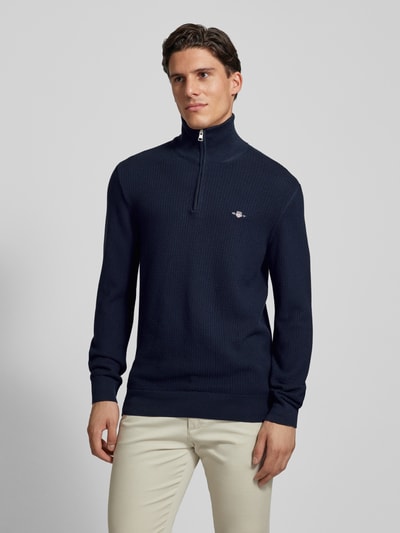 Gant Pullover mit Label-Stitching Marine 4