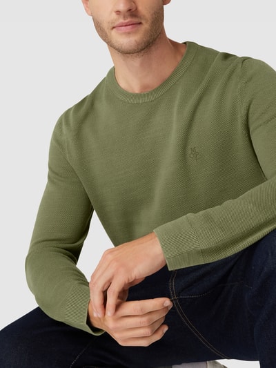 Marc O'Polo Strickpullover mit Rundhalsausschnitt Modell 'Crewneck' Oliv 3