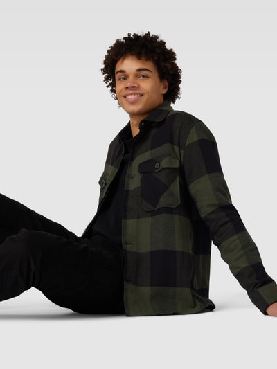 ONLY & SONS Regular Fit Freizeithemd mit Karo-Muster Modell 'MILO' Dunkelgruen 3
