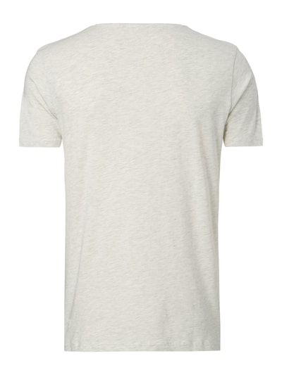 Tom Tailor Denim T-Shirt mit Brusttasche Offwhite Melange 3
