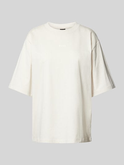 BOSS Orange Oversized T-Shirt mit Label-Print Modell 'Enis' Weiss 2