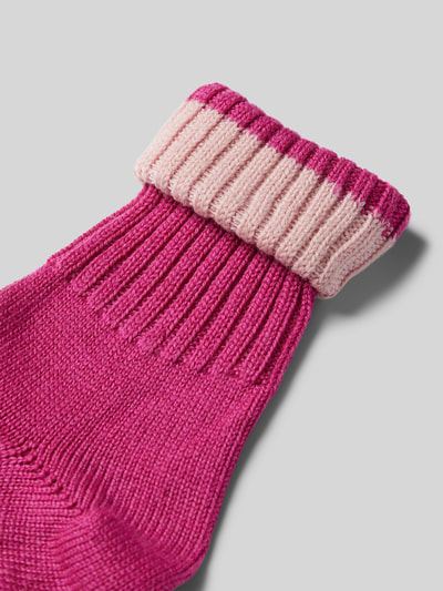 Burlington Wollsocken aus Schurwoll-Mix Modell 'PLYMOUTH' Pink 2