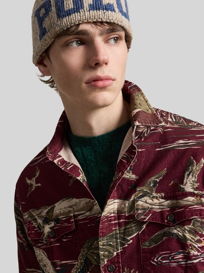 Polo Ralph Lauren Freizeithemd mit Sateen-Finish Bordeaux 3